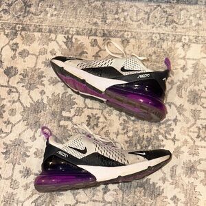 Nike Air Max 270 Black White Purple Sneakers